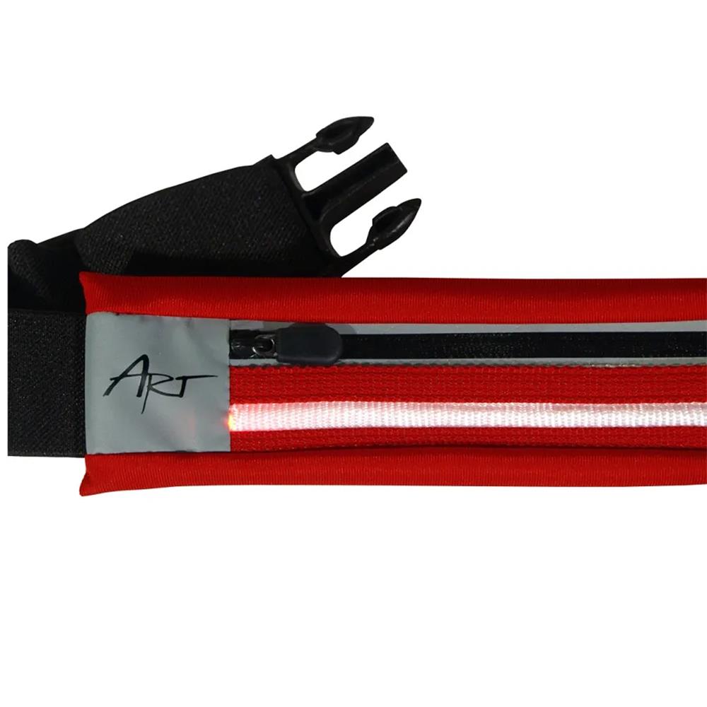 Sport Handy Hüftgürtel mit LED Beleuchtung in Rot