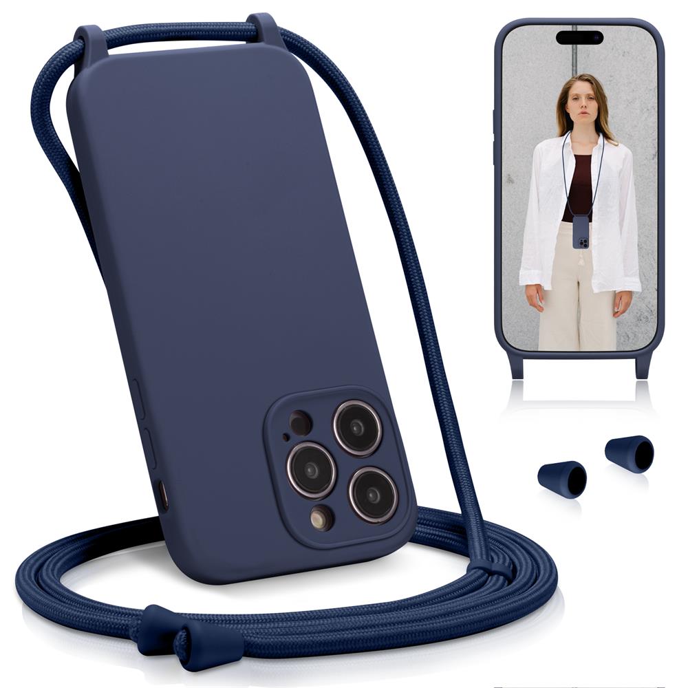 Connect Case Colour inkl. Kette für Apple iPhone 15 Pro Max in Blau