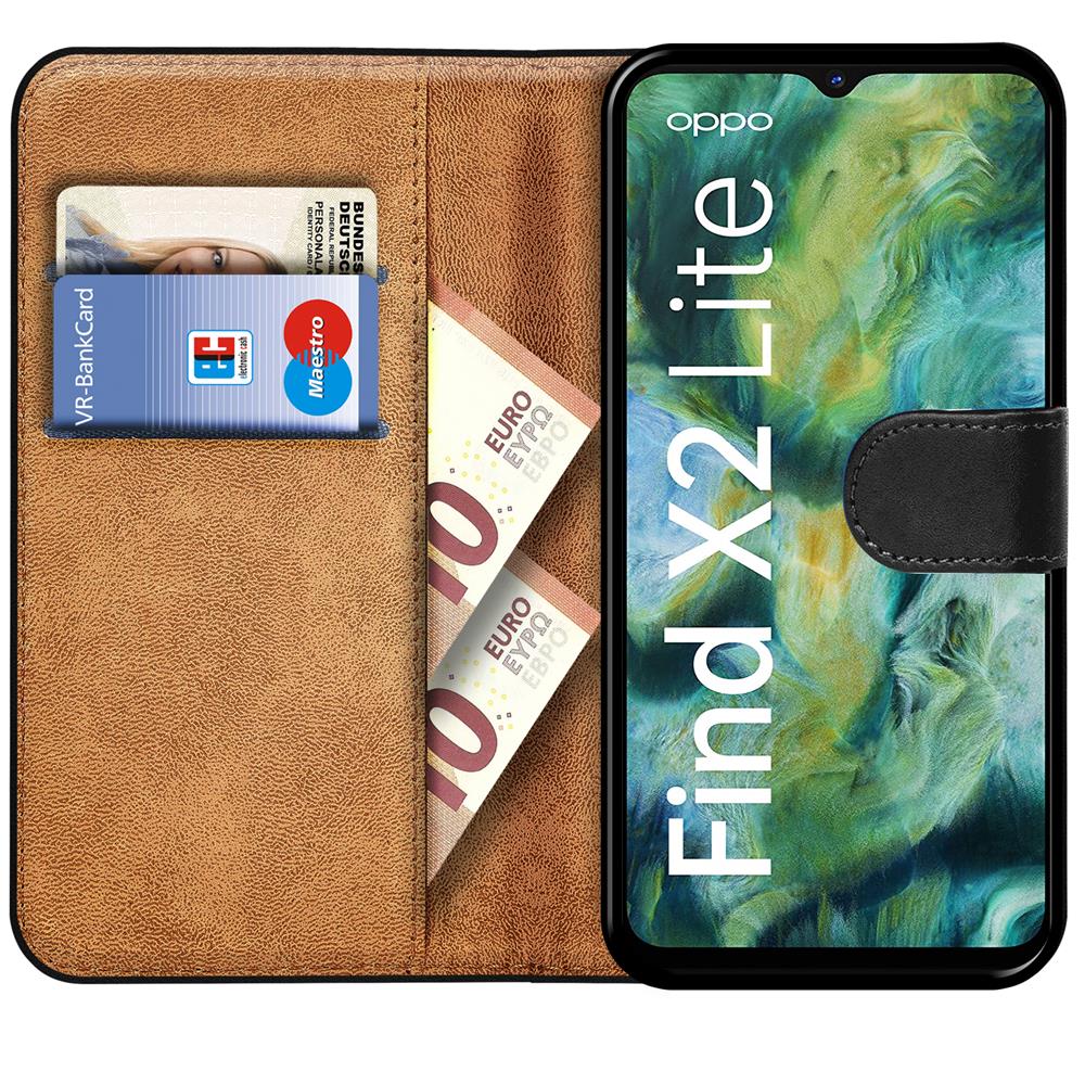 Basic Wallet für OPPO Find X2 Lite in Schwarz