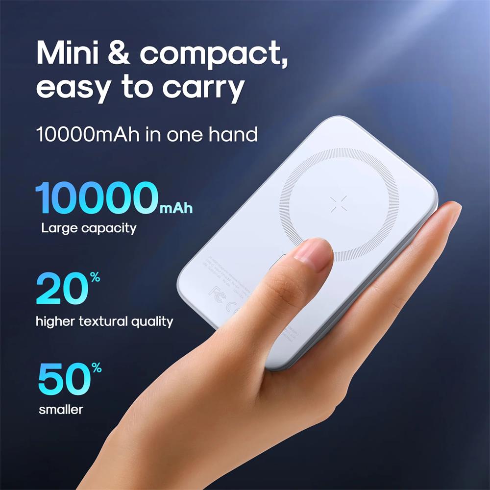 Power Bank - Joyroom - MagSafe JR-W020 - 10000 mAh in Weiss