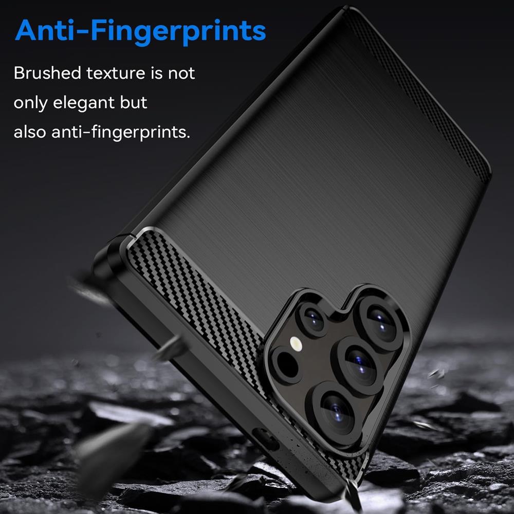 Carbon Brush TPU für Samsung Galaxy S25 Ultra in Schwarz