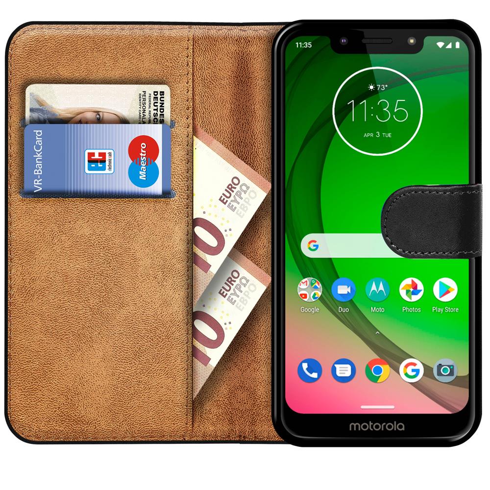 Basic Wallet für Motorola Moto G7 Play in Schwarz