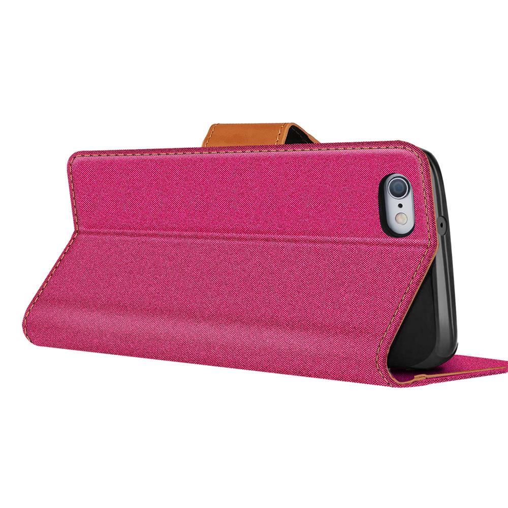 Textil Wallet für Apple iPhone 6 / 6S in Pink