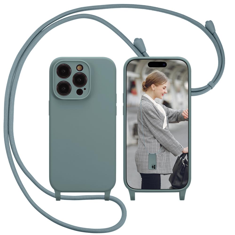 Connect Case Colour inkl. Kette für Apple iPhone 15 Pro Max in Dunkelgrün