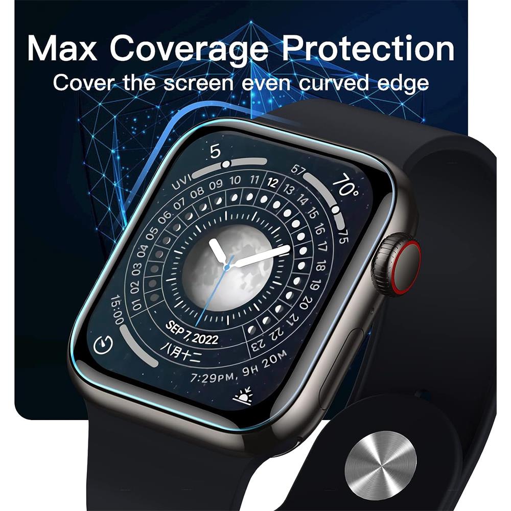 Clear Schutzfolie für Apple Watch 7 - 9 - 45mm im 2er Pack