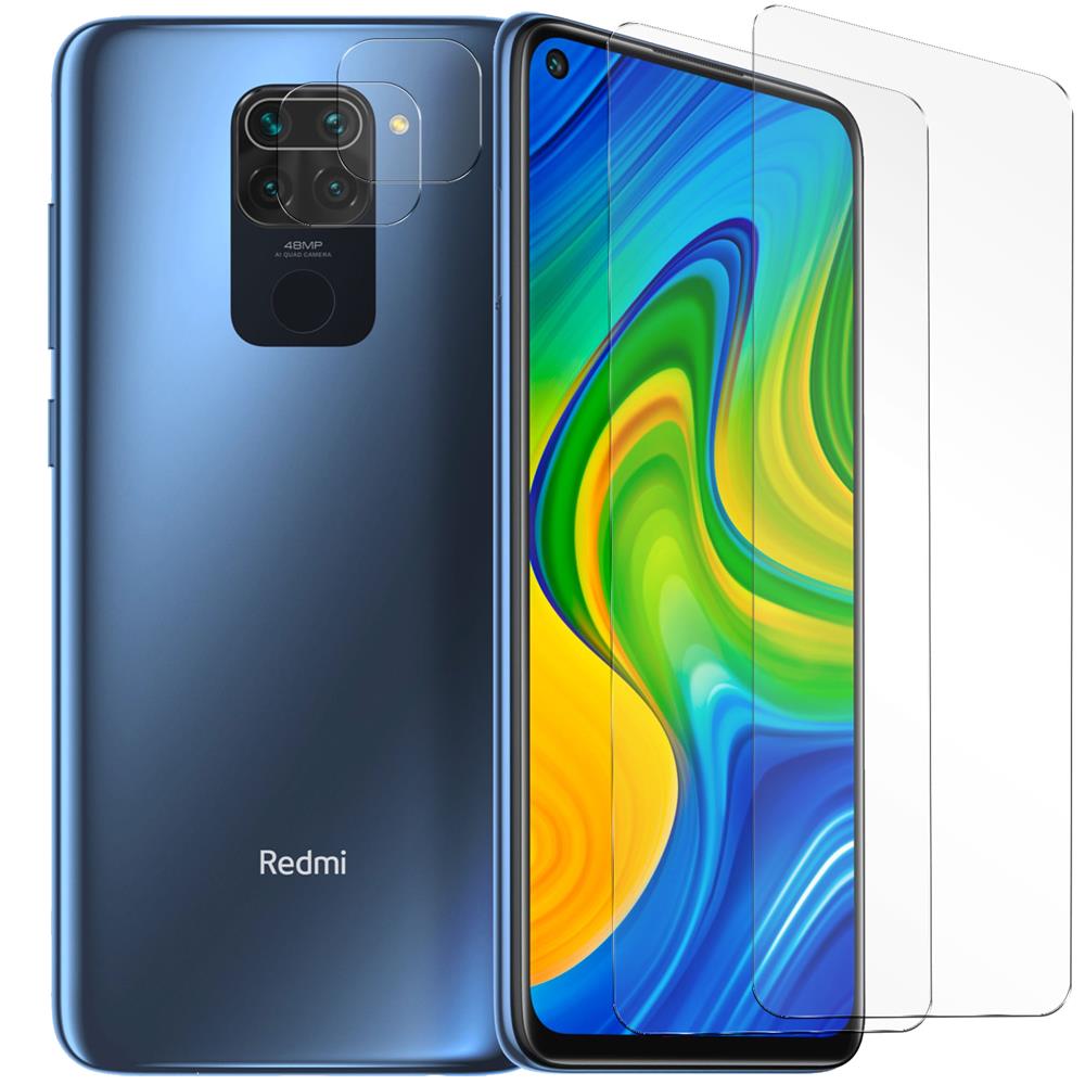 4in1 Glas Set für Xiaomi Redmi Note 9