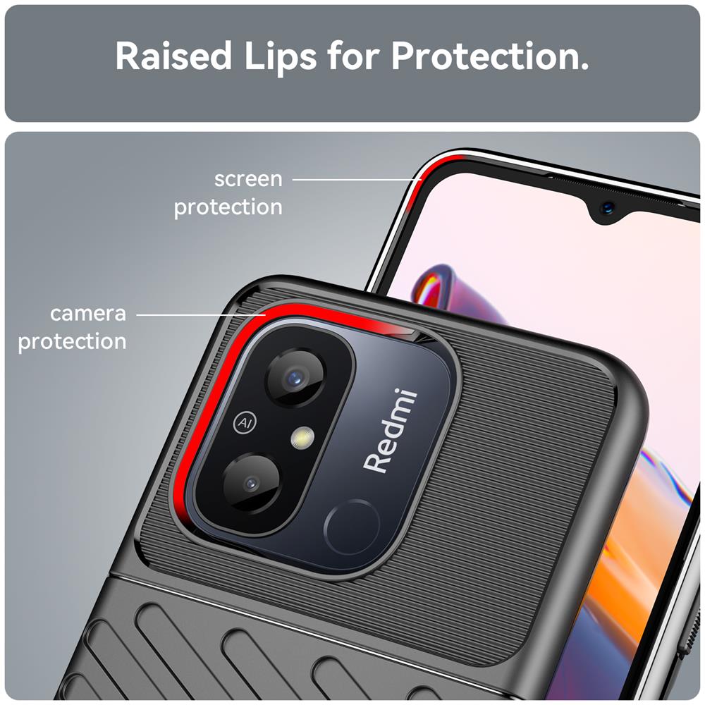 Thunder Case für Xiaomi Redmi 12C in Schwarz