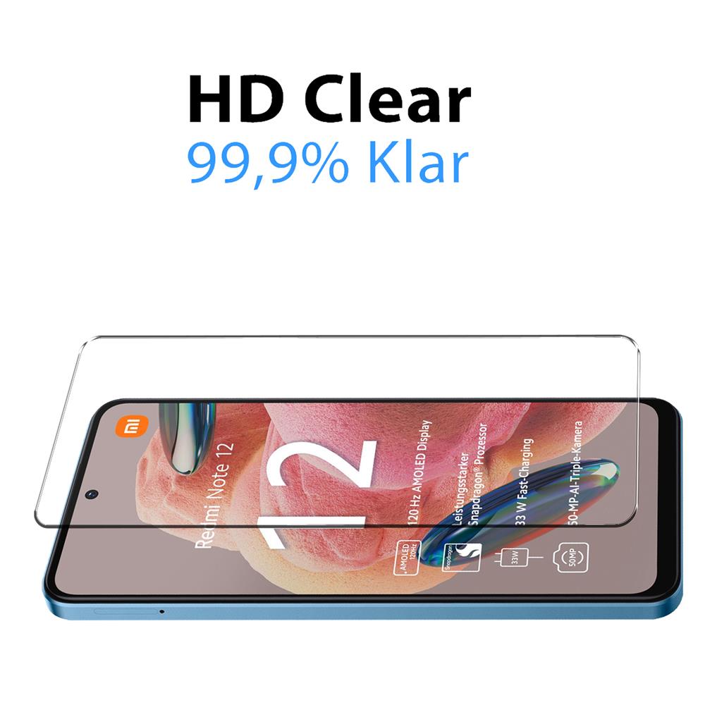 4in1 Glas Set für Xiaomi Redmi Note 12 (4G)