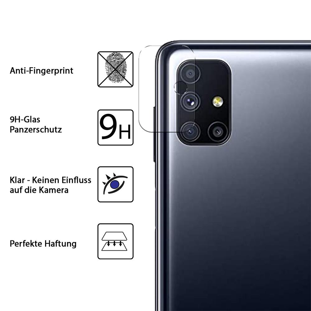 4in1 Glas Set für Samsung Galaxy M51