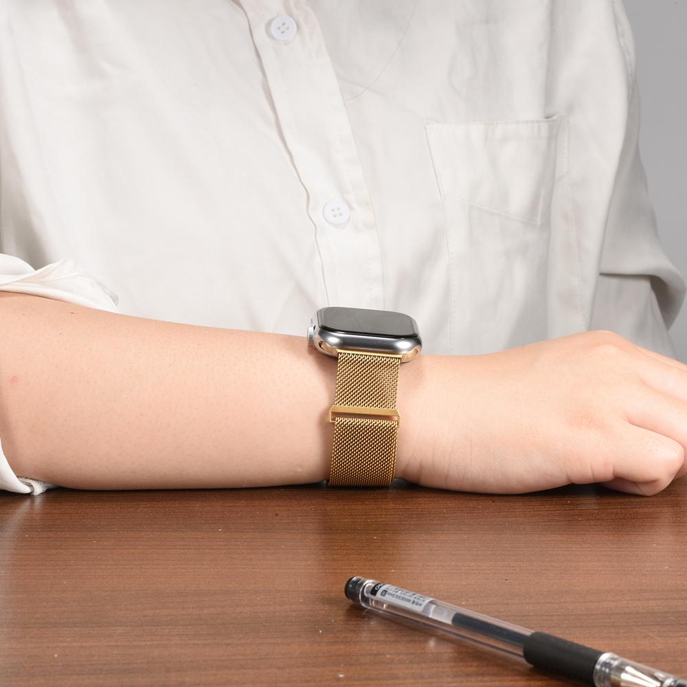 Milanese Edelstahlarmband Apple Watch 1-11/SE1-3/Ultra1-3 - 42/44/45/49mm in Gold - Universal