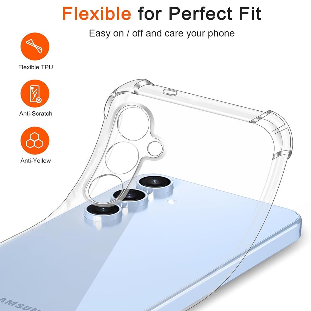 Rugged TPU für Samsung Galaxy S25 Plus in Transparent