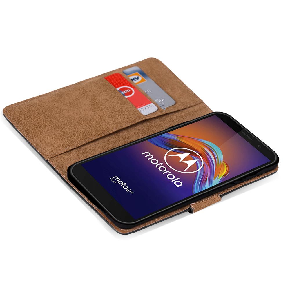 Basic Wallet für Motorola Moto E6 Play in Schwarz