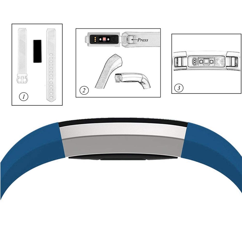 Fitnessarmband TPU für Fitbit Alta / HR - Größe S in Blau