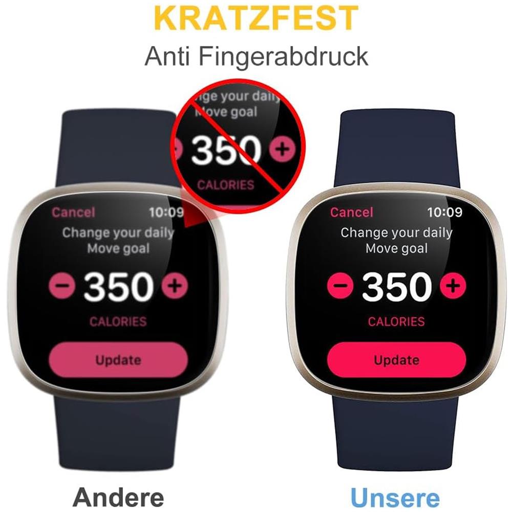 Clear Schutzfolie für Fitbit Versa 3/4 Sense 1/2 6er