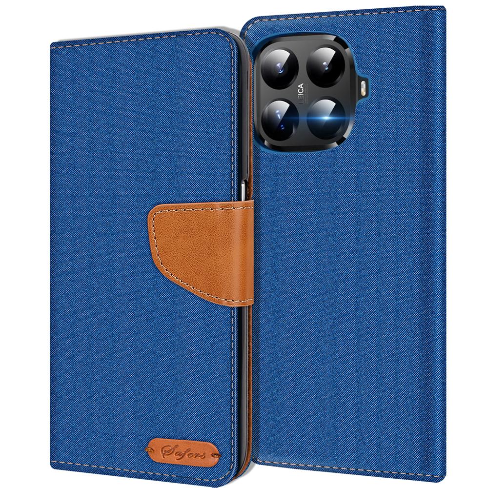 Textil Wallet für Xiaomi 15T Pro in Blau