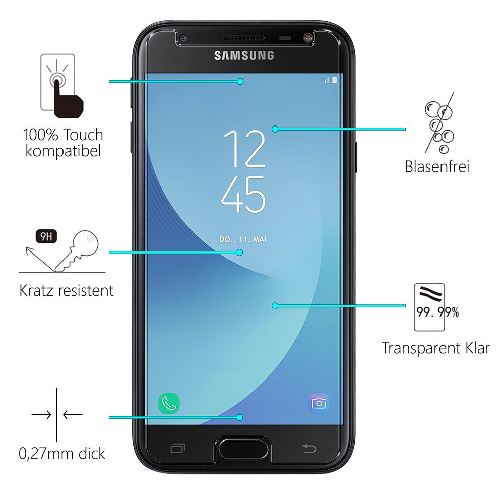Glas 2in1 für Samsung Galaxy J3 2017
