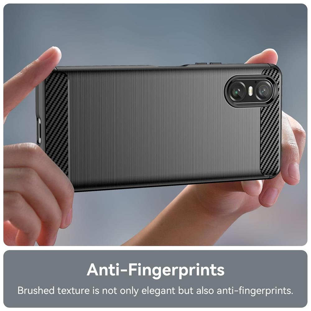 Carbon Brush TPU für Sony Xperia 10 VI in Schwarz
