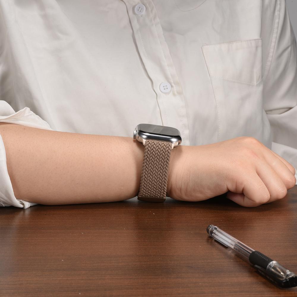Loop Nylonarmband für Apple Watch 1-11/SE1-3/Ultra1-3 - 42/44/45/49mm in Tonbraun - Universal