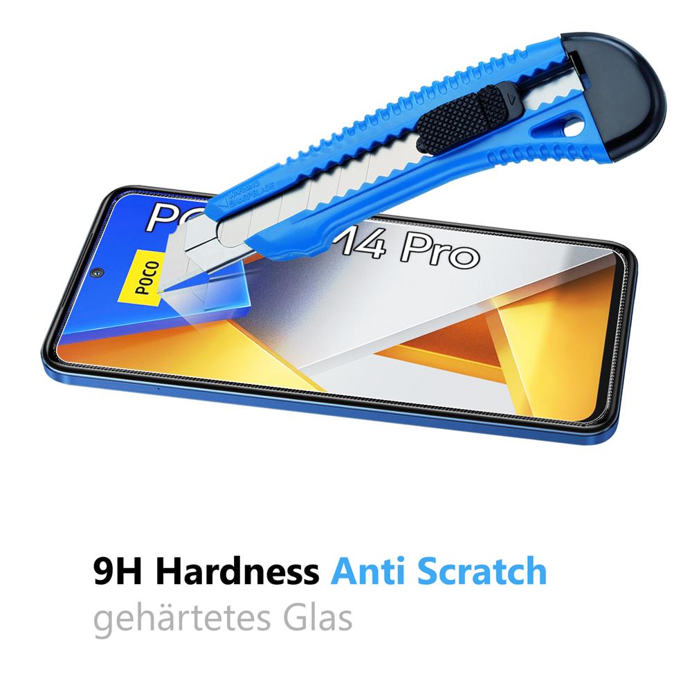 4in1 Glas Set für Xiaomi Poco M4 Pro