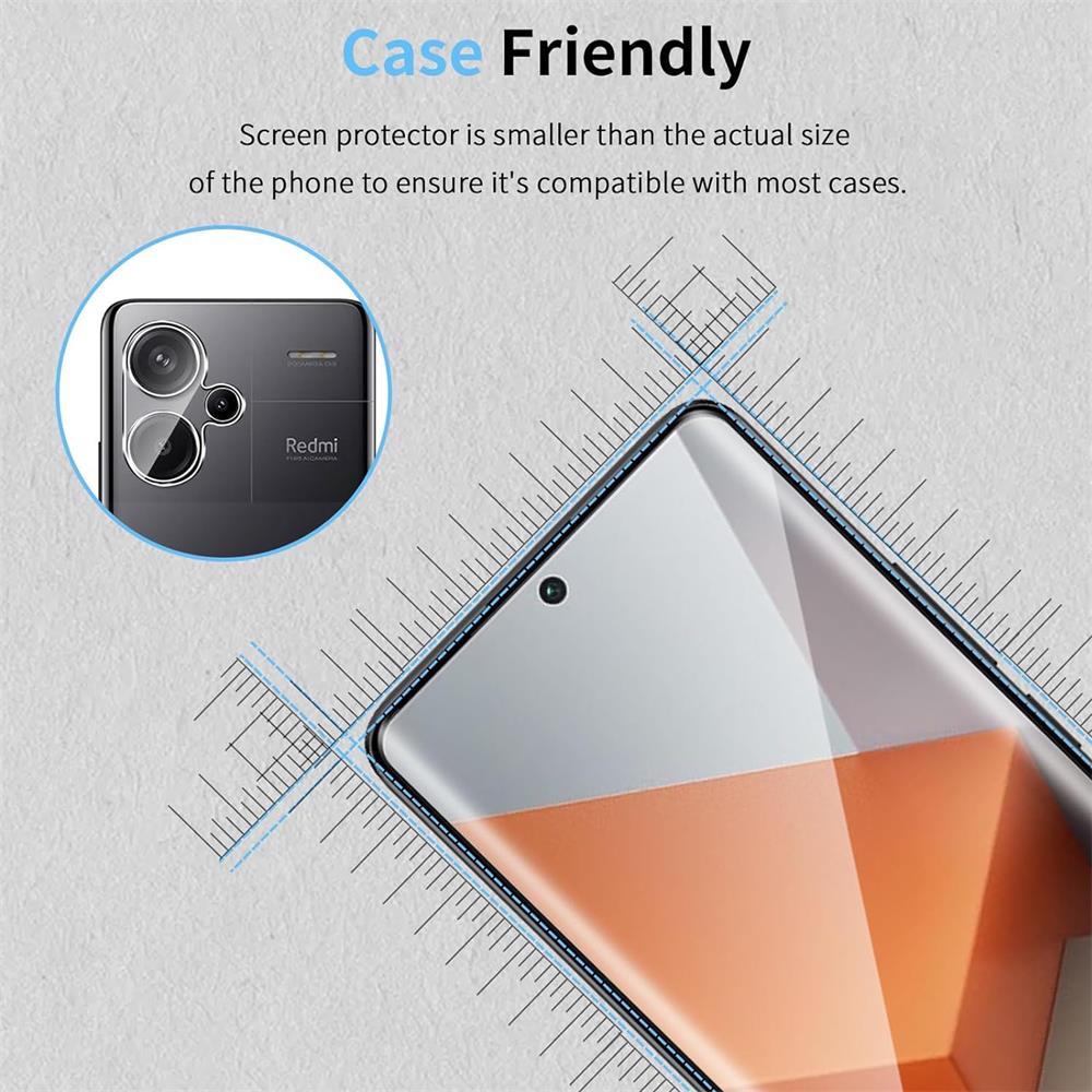 4in1 Glas Set für Xiaomi Redmi Note 13 Pro Plus 5G