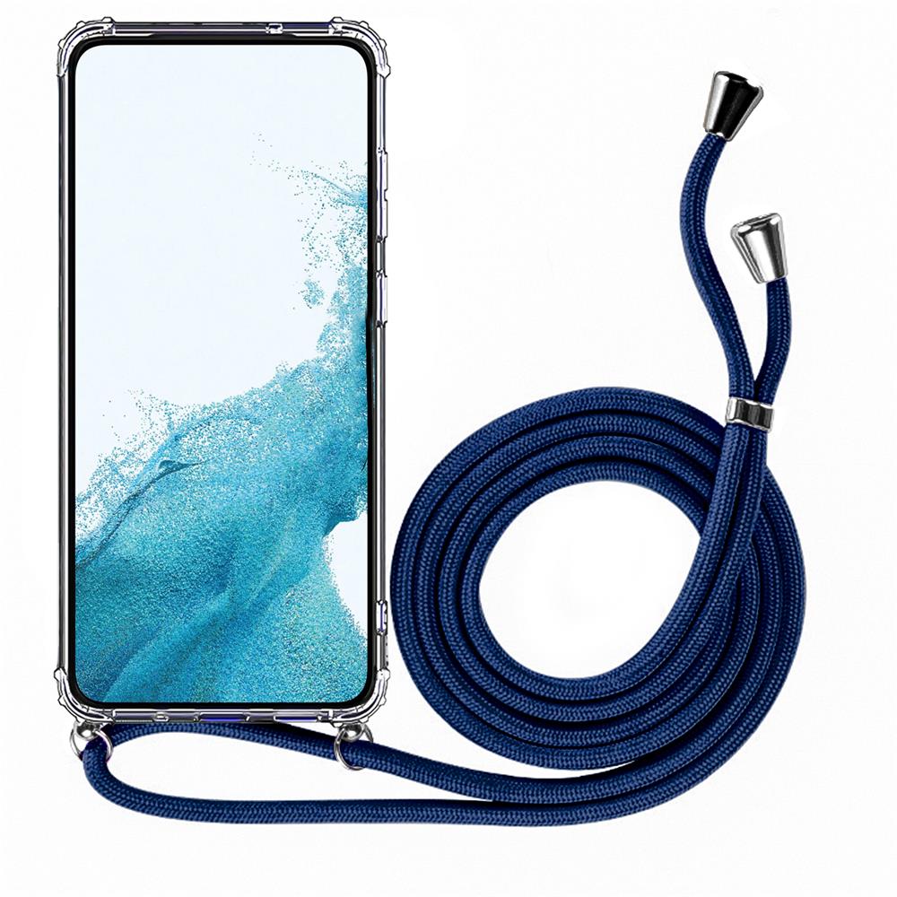 Connect Case für Samsung Galaxy S25 FE in Silber, Kette in Blau