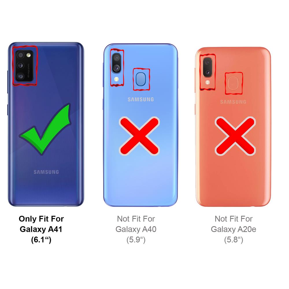 Electroplated Flip für Samsung Galaxy A41 in Schwarz