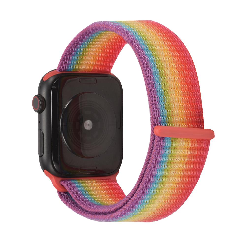 Fitnessarmband Nylon für Apple Watch 1-9 - 42/44/45 in Rainbow