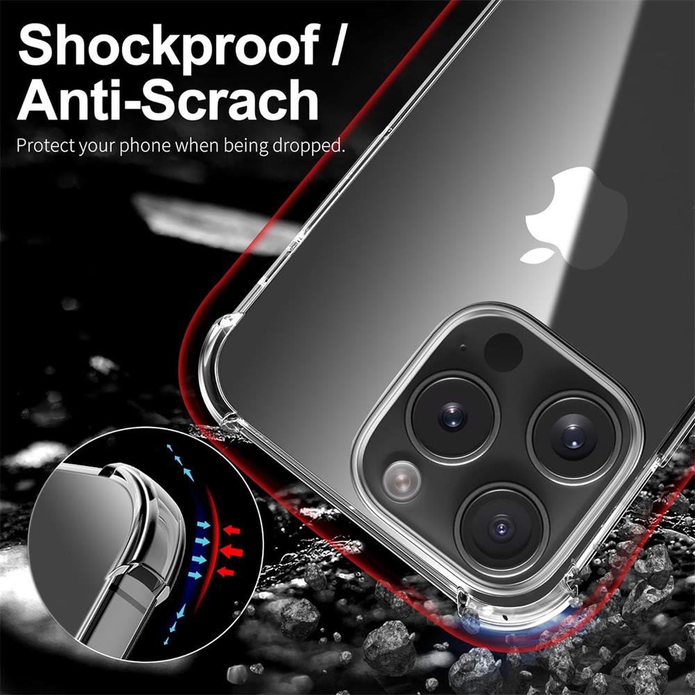Rugged TPU für Apple iPhone 15 Pro in Transparent
