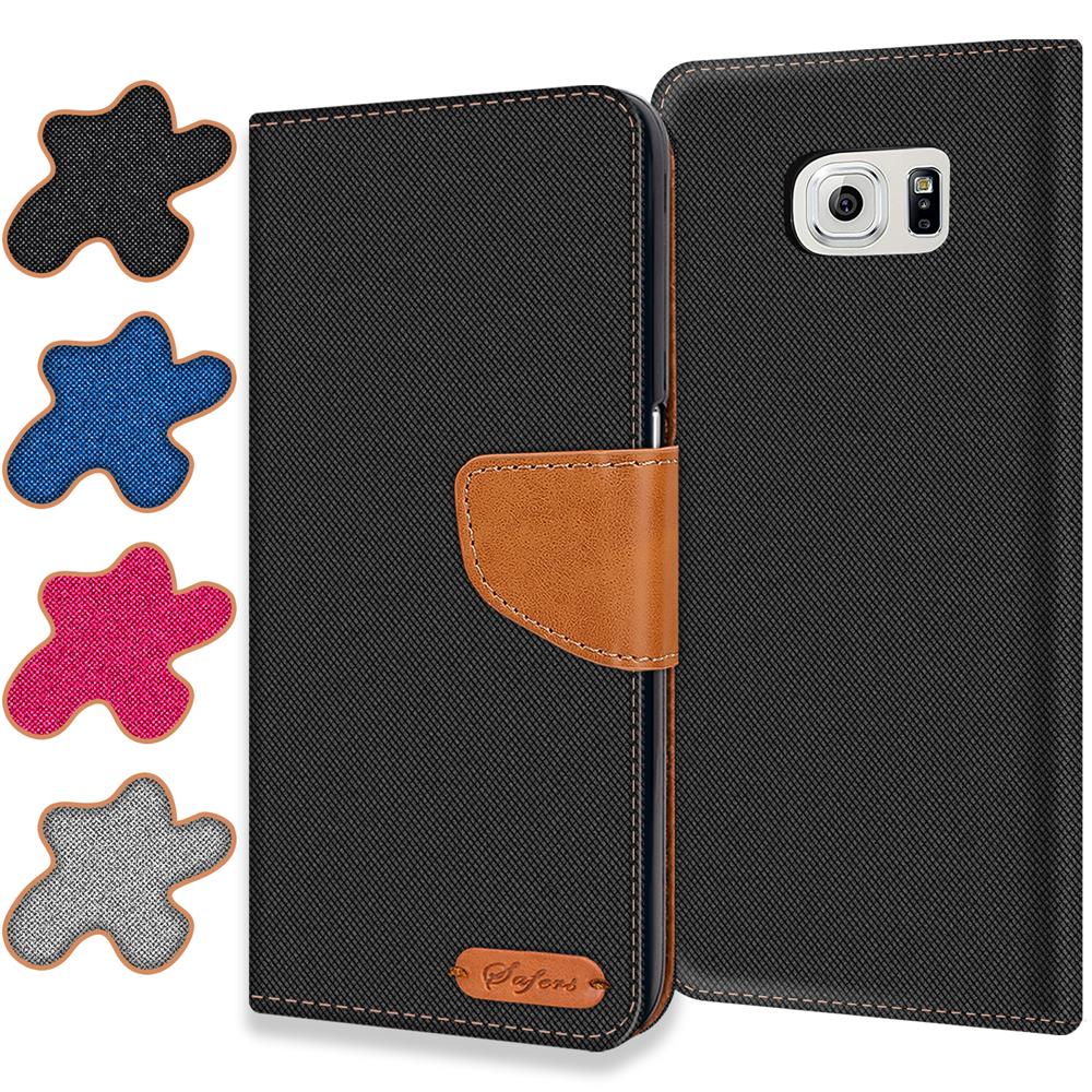 Textil Wallet für Samsung Galaxy S6 Edge