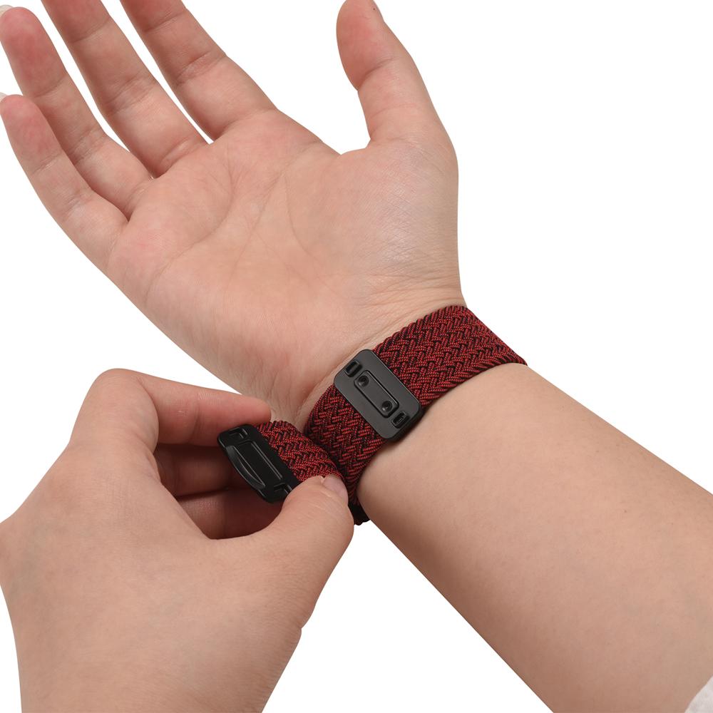 Loop Nylonarmband für Apple Watch 1-11/SE1-3/Ultra1-3 - 42/44/45/49mm in Dunkelrot - Universal