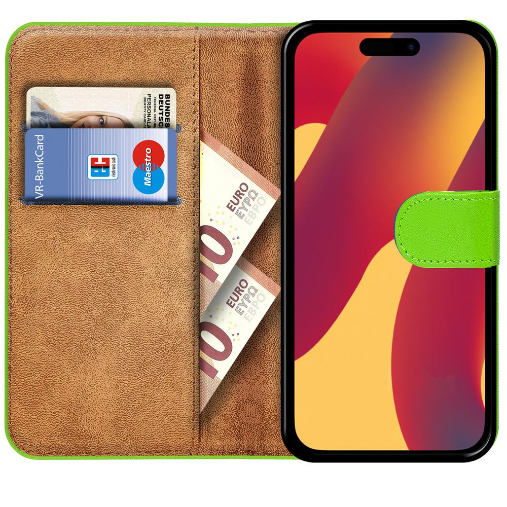 Basic Wallet für Apple iPhone 16 Pro Max in Grün