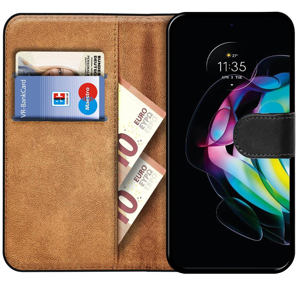 Basic Wallet für Motorola Edge 30 Pro in Schwarz