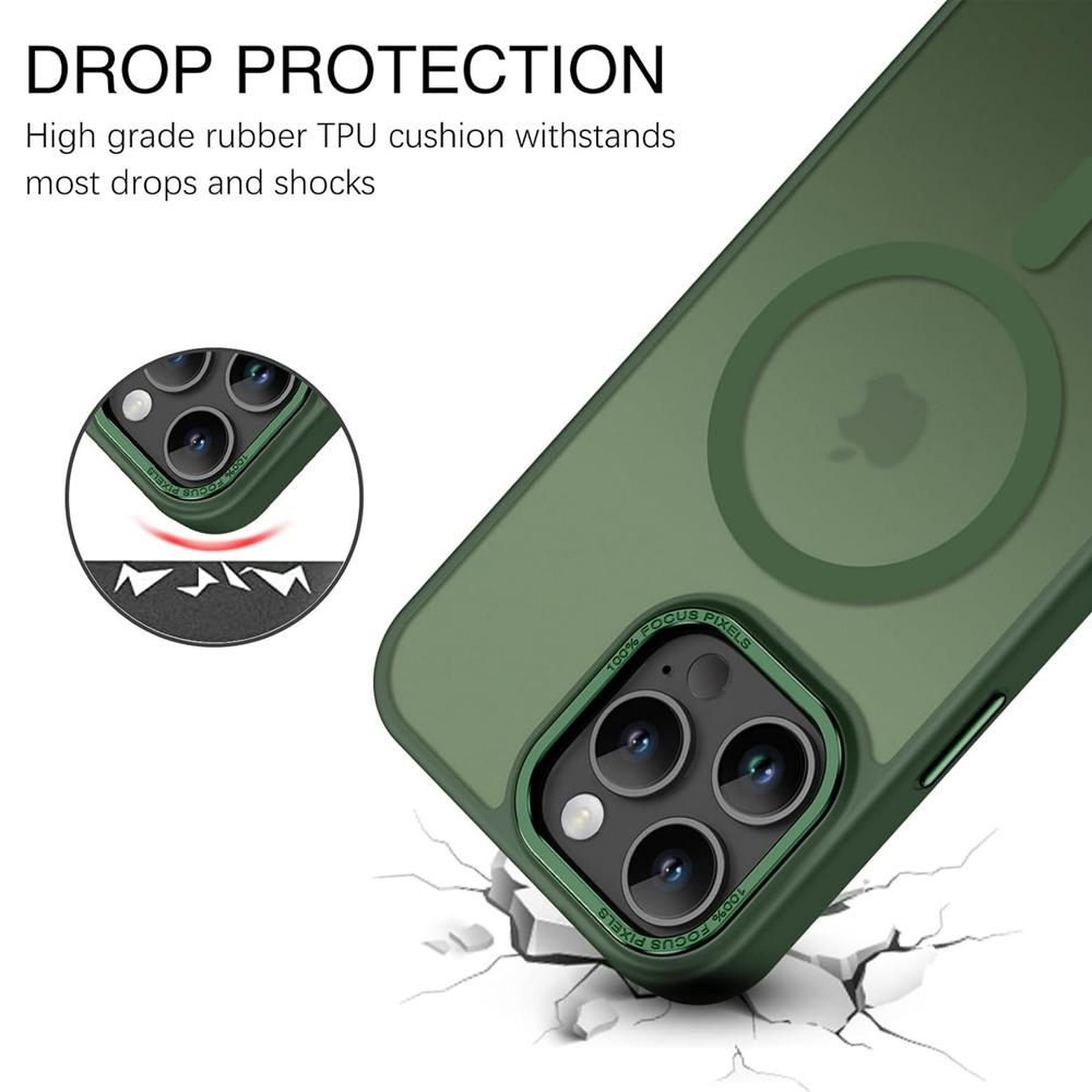 Frame Case für Apple iPhone 16 Pro Max in Grün