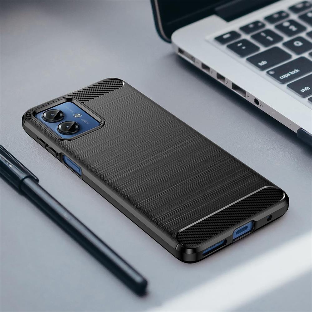 Carbon Brush TPU für Motorola Moto G54 5G in Schwarz