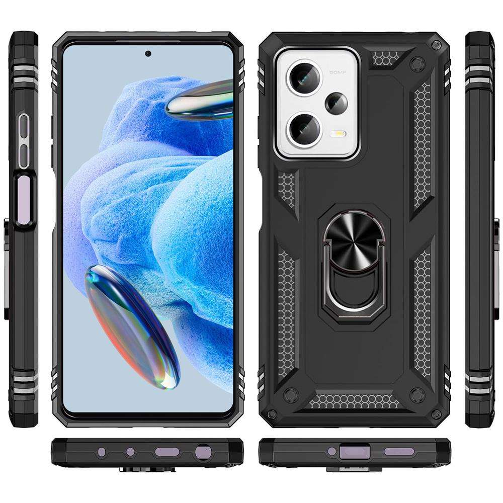 Army Case für Xiaomi Redmi Note 12 Pro Plus 5G in Schwarz