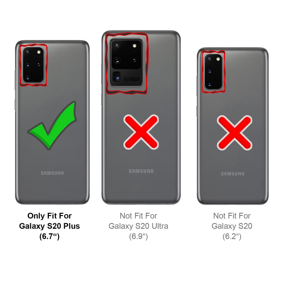 Electroplated Flip für Samsung Galaxy S20 Plus in Schwarz