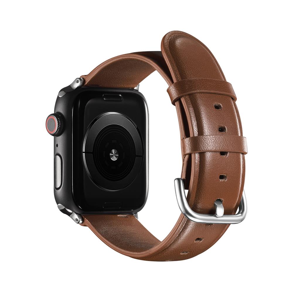Fitnessarmband LEDER für Apple Watch 1-9 - 42/44/45 Gr. L in Braun