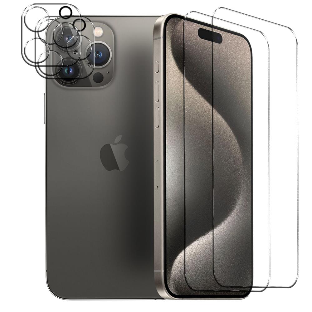 4in1 Glas Set für Apple iPhone 15 Pro