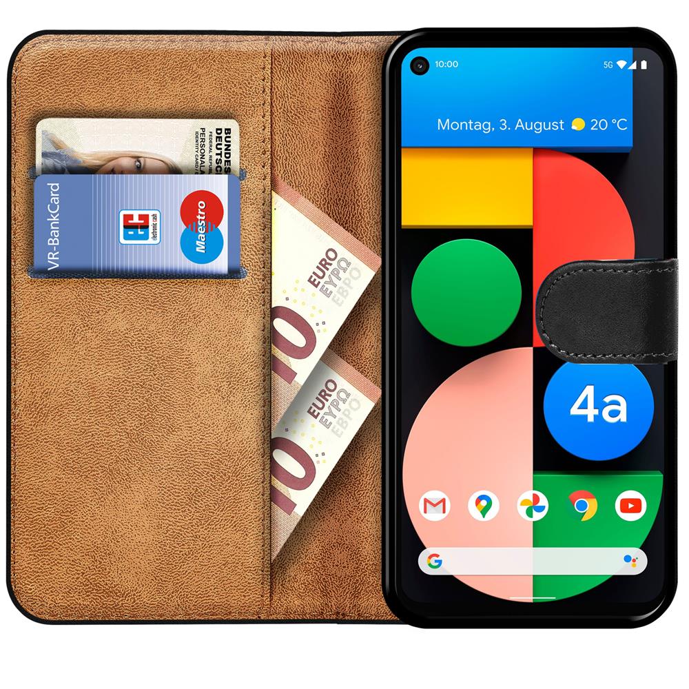 Basic Wallet für Google Pixel 4a 5G in Schwarz