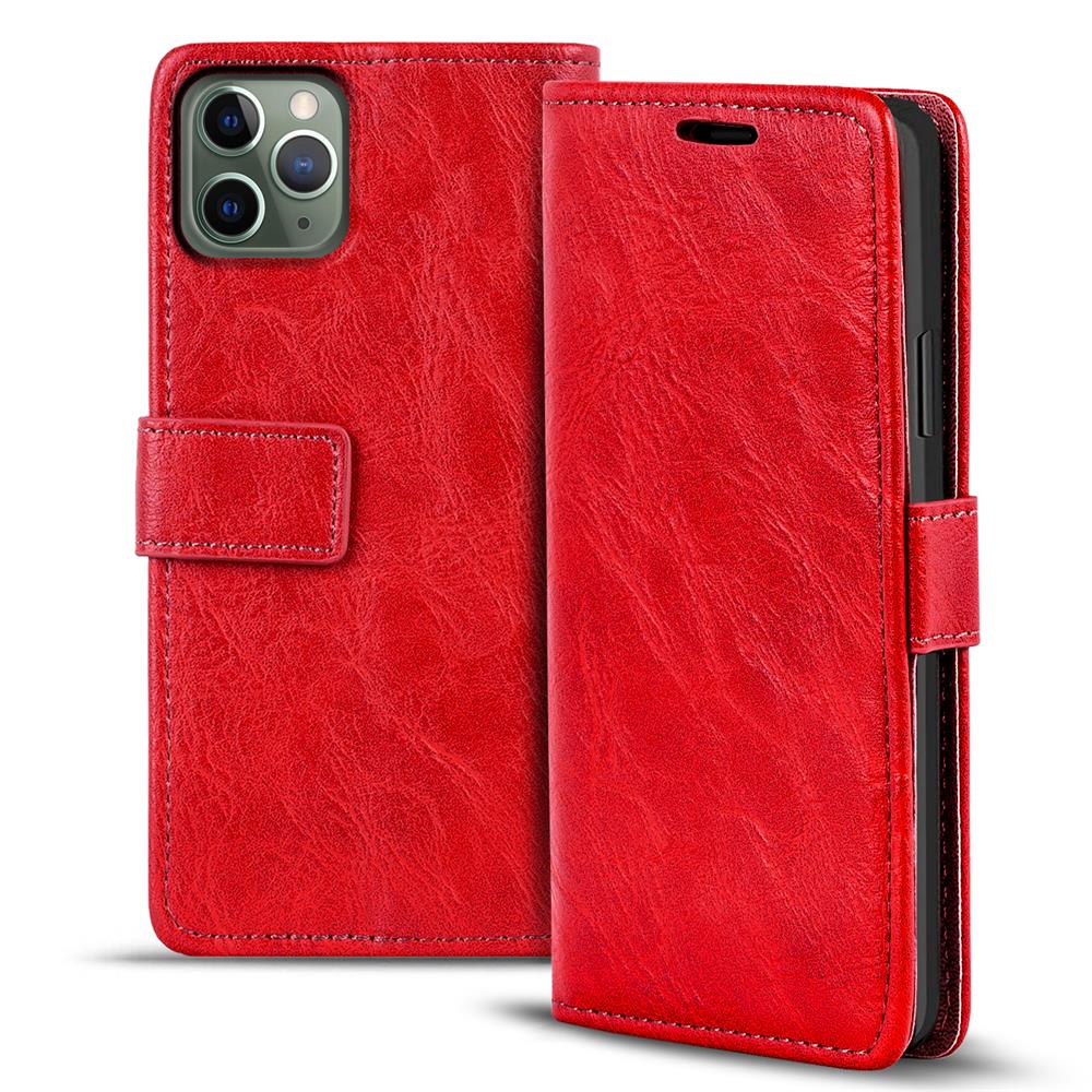 Retro Wallet für Apple iPhone 11 Pro Max in Rot