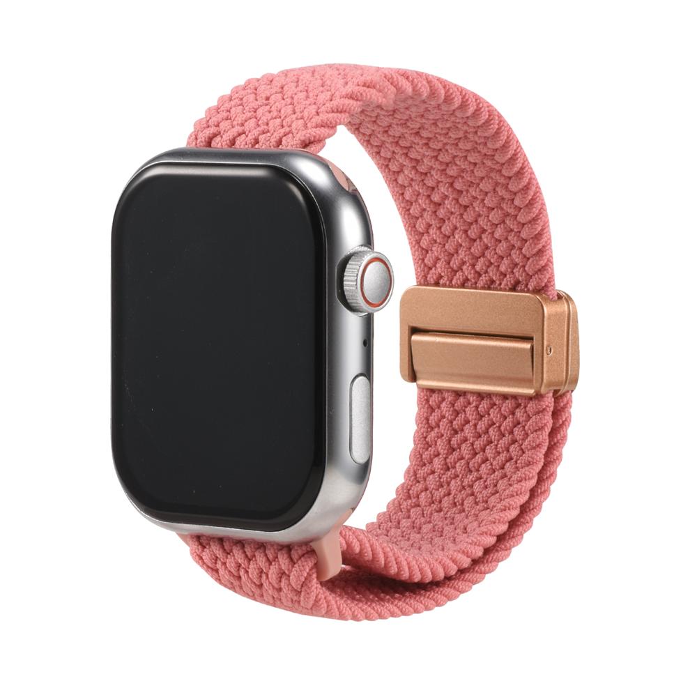 Loop Nylonarmband für Apple Watch 1-11/SE1-3/Ultra1-3 - 42/44/45/49mm in Korallenrosa - Universal