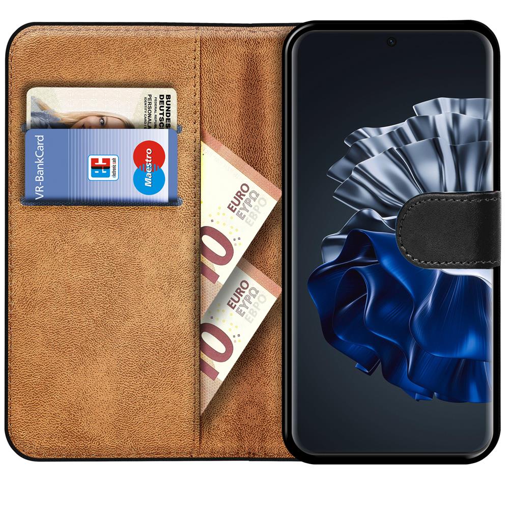 Basic Wallet für Huawei P60 Pro in Schwarz