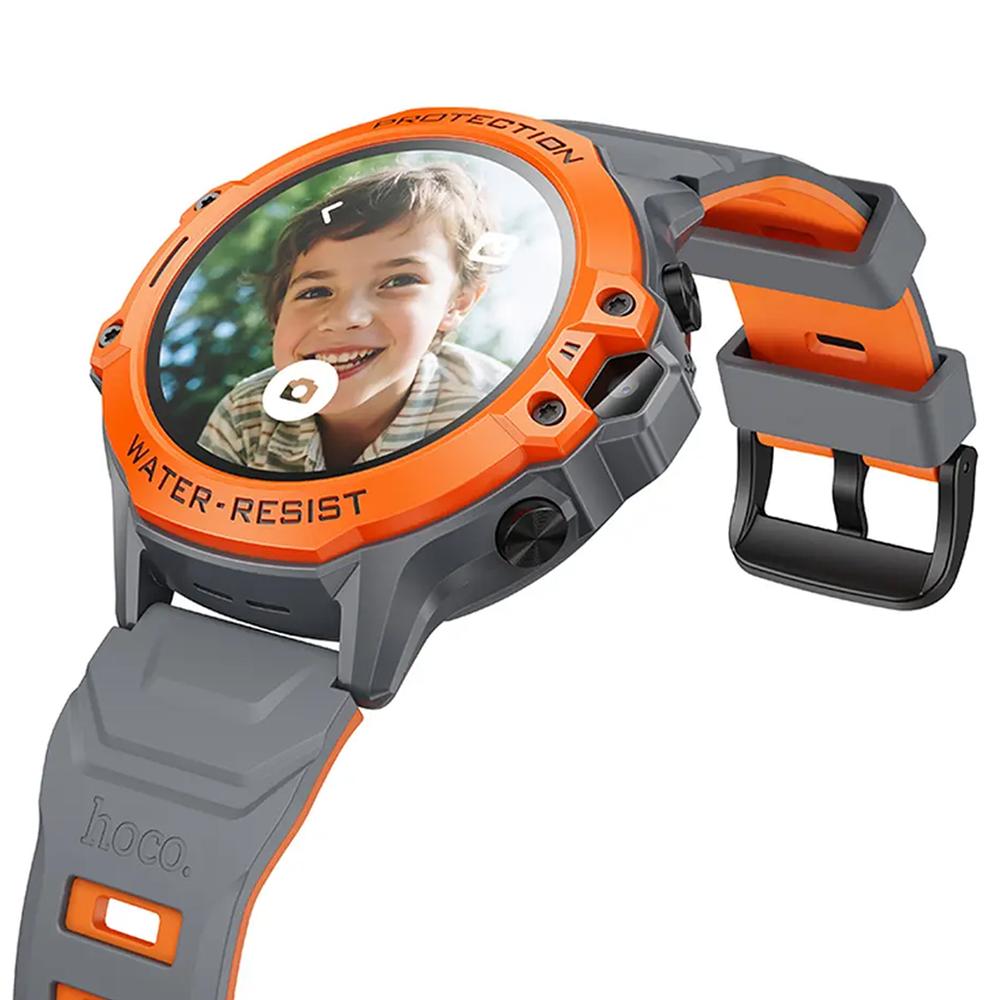 Hoco Smartwatch Y107 for Kids 1,28 Zoll 4G GPS in Orange