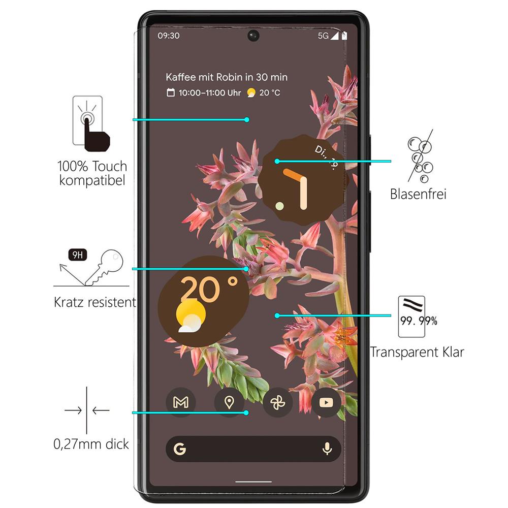 4in1 Glas Set für Google Pixel 6