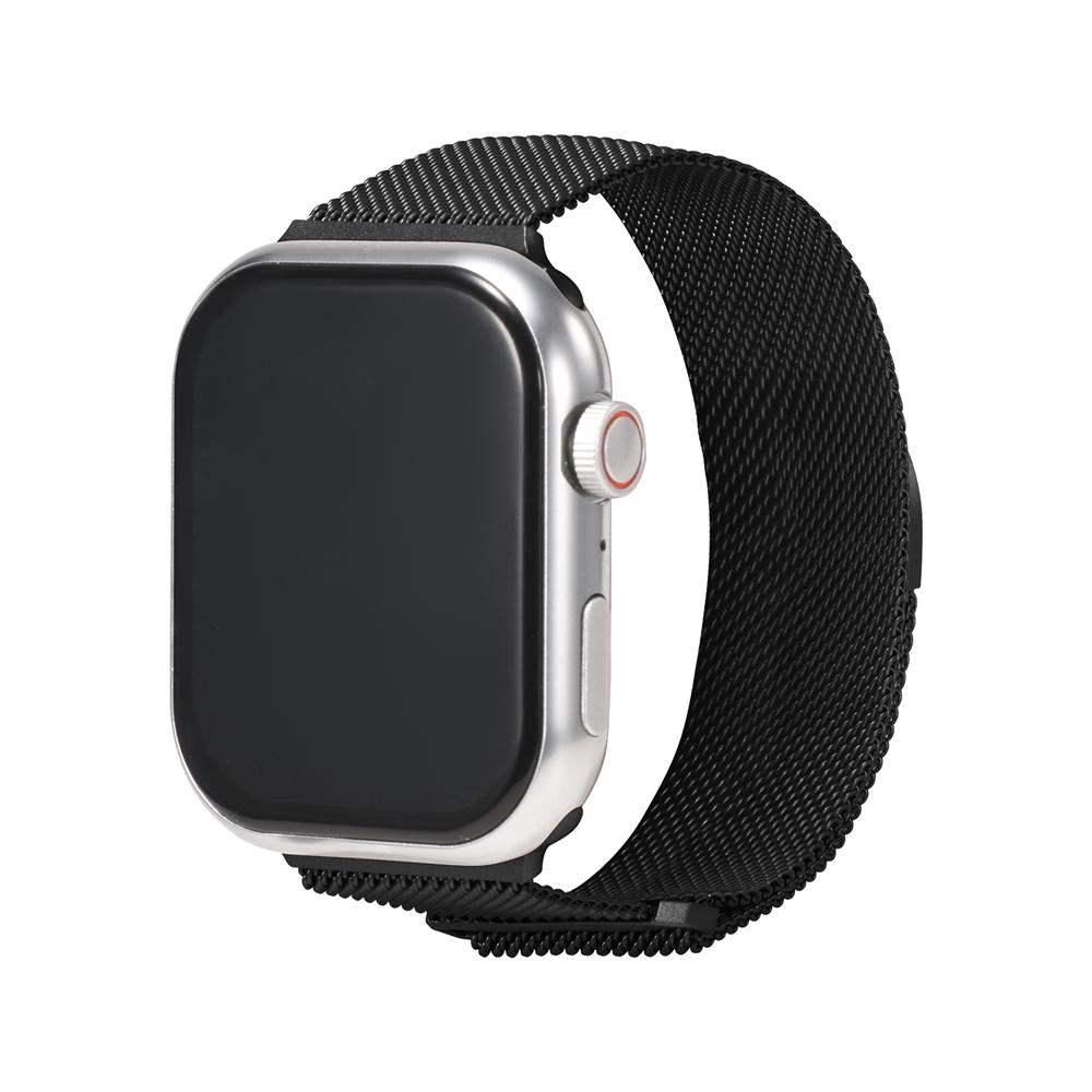 Milanese Edelstahlarmband Apple Watch 1-11/SE1-3/Ultra1-3 - 42/44/45/49mm in Schwarz - Universal