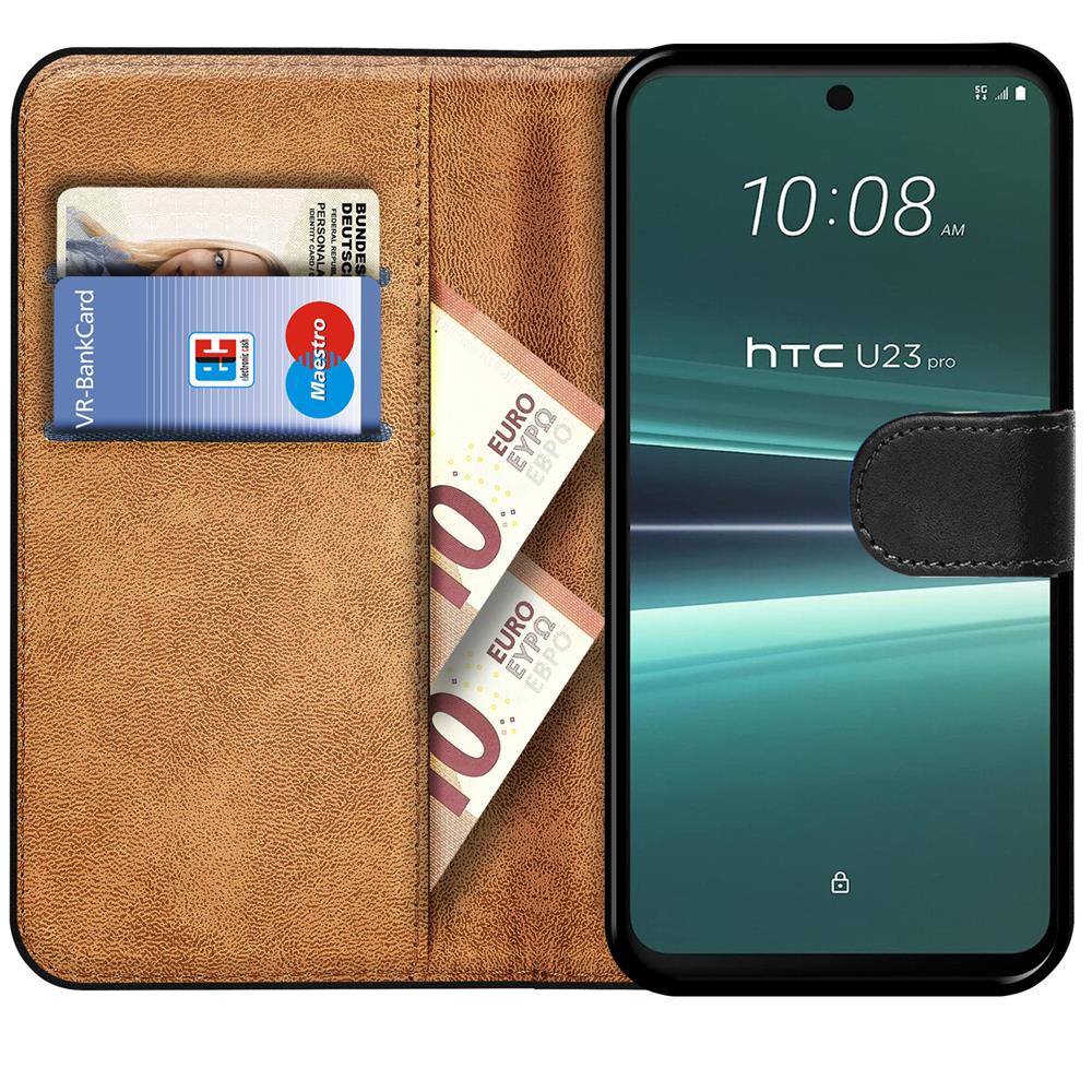Basic Wallet für HTC U23 Pro in Schwarz