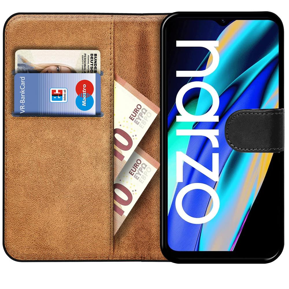 Basic Wallet für Realme Narzo 50A Prime in Schwarz