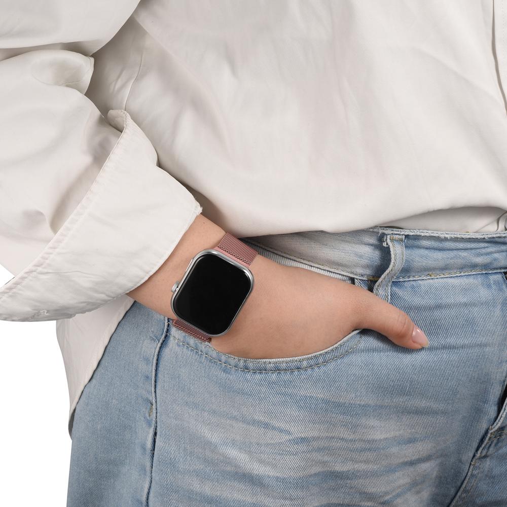 Milanese Edelstahlarmband Apple Watch 1-11/SE1-3/Ultra1-3 - 42/44/45/49mm in Altrosa - Universal