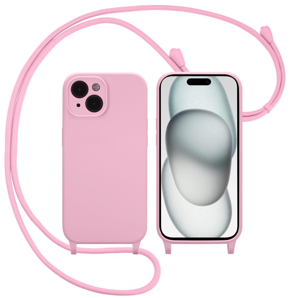 Connect Case Colour inkl. Kette für Apple iPhone 15 Plus in Rosa