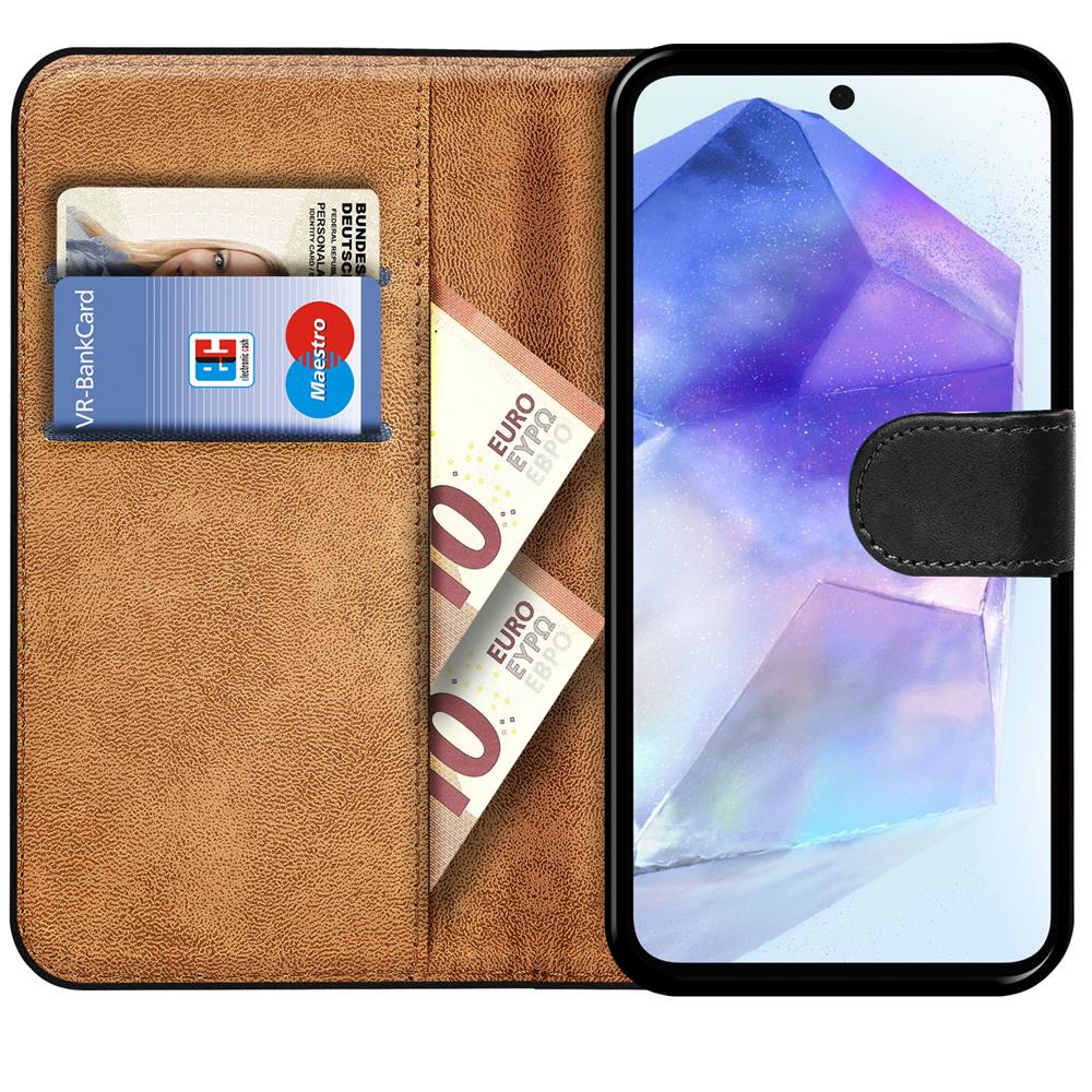 Basic Wallet für Samsung Galaxy A56 5G in Schwarz